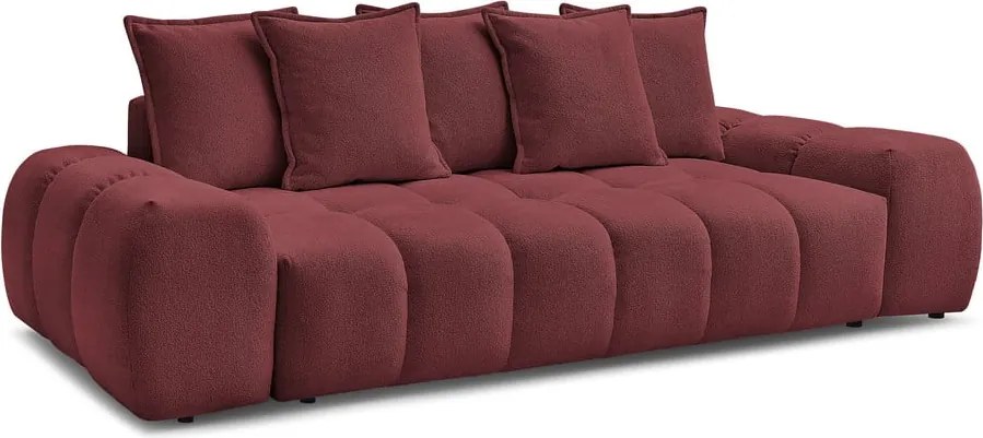 Divano burgundy con rivestimento in ciniglia 278 cm Everest – Bobochic Paris