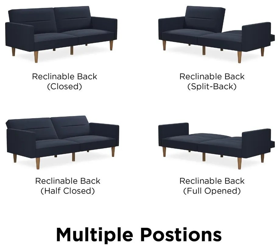 Divano letto blu scuro Mainstays - Støraa