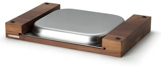 Continenta C4211 - Tagliere da cucina con ciotola in noce 48x32,5cm