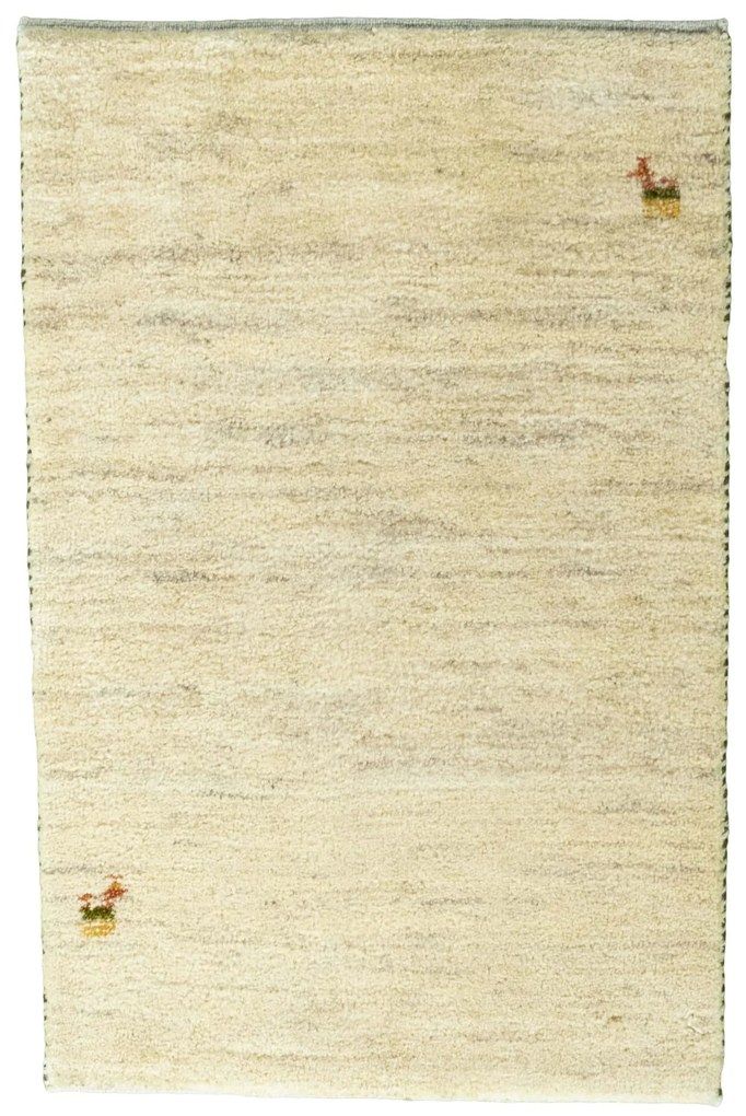 Gabbeh Tappeto persiano 90x60 Beige (Iran) Annodato A Mano