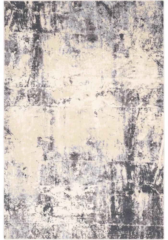 Tappeto in lana beige 160x240 cm Concrete - Agnella
