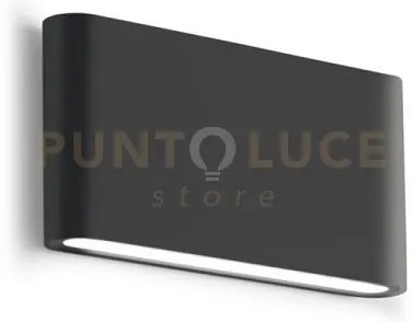Ges881c- applique antracite a led 3000k 550lm 2x6w biemissione  ip5...