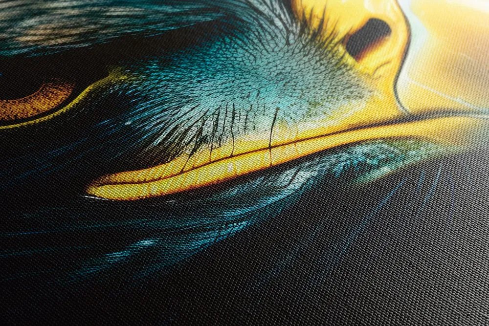 Stampa su tela – Aquila blu-oro