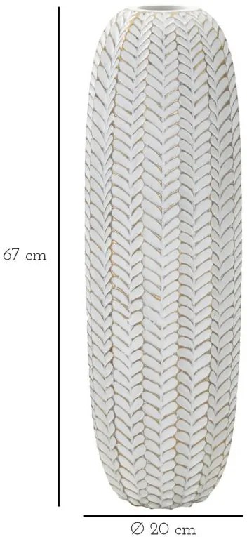 Vaso in Resina Foglia Elegante cm ø 20x67