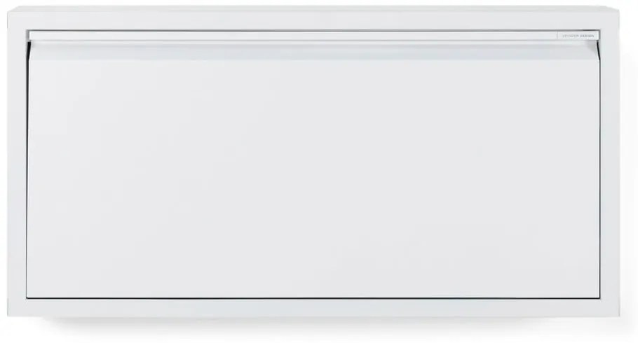 Scarpiera bianca in metallo con ante ribaltabili 75x37,5x12,5 cm Billy – Spinder Design