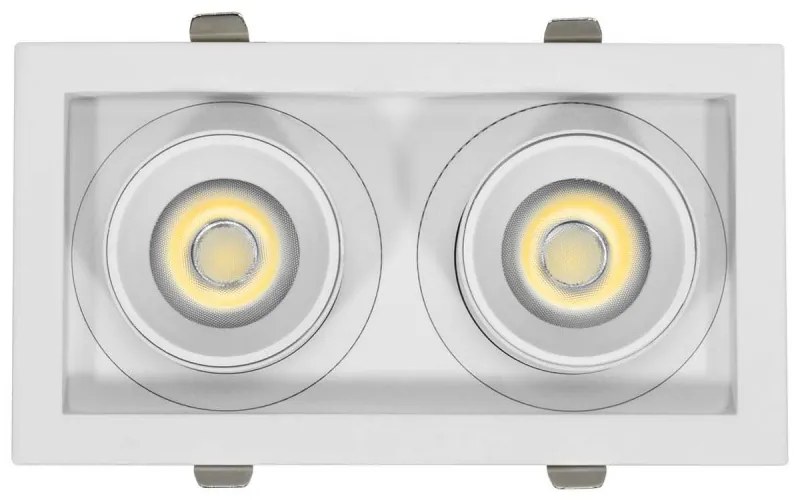 Faro LED da Incasso Orientabile 2x15W CCT Foro 160x75mm Bridgelux LED Colore Bianco Variabile CCT