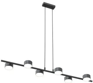 Lampadario a sospensione SORA 6 Nero 6xGX53 da interno