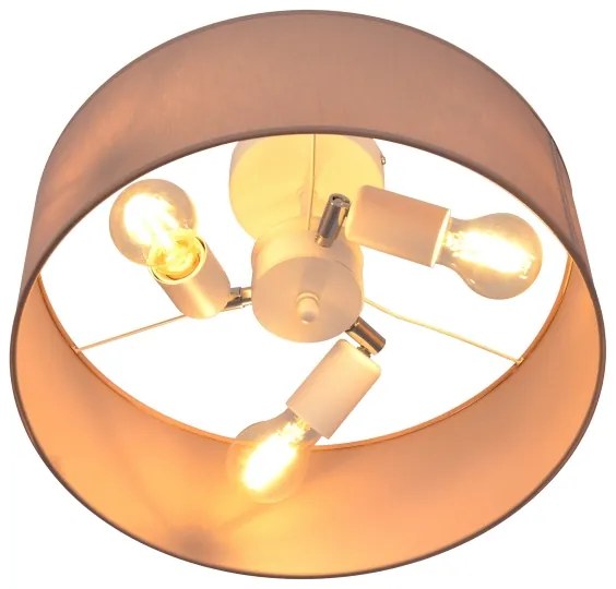 Lampadario a sospensione con supporto rigido ALBA 3xE27/15W/230V rosa