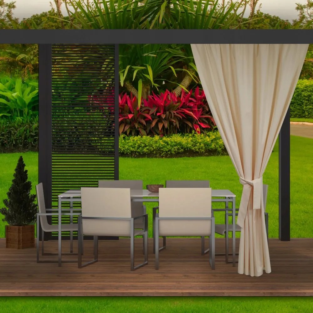 Tenda da giardino beige per il gazebo 155 x 220 cm