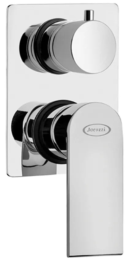 Miscelatore doccia incasso monoleva con deviatore rotativo Jacuzzi   rubinetteria Twilight ottone cromato 0TI00400JA00