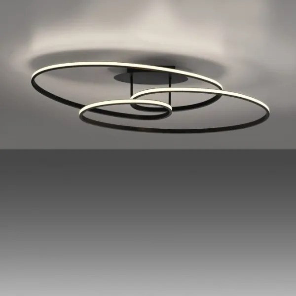 JUST LIGHT. 15321-18 - Plafoniera LED LUMACA LED/33W/230V nero