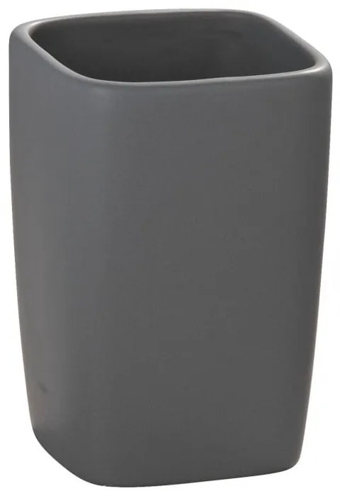 Tazza in ceramica grigia per spazzolini da denti Faro - Wenko