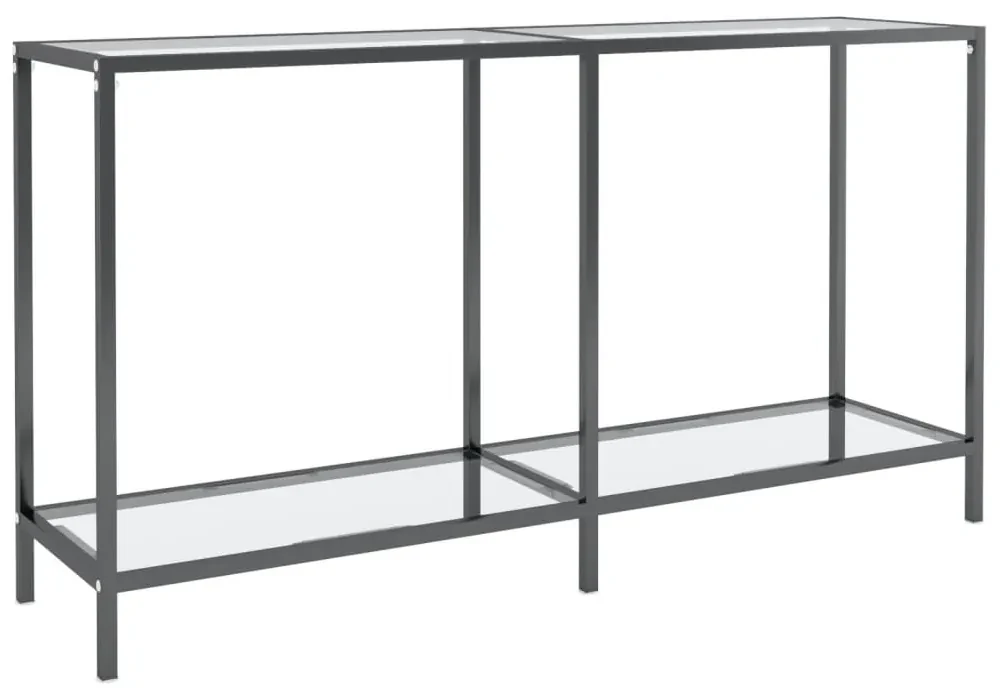 Tavolo consolle trasparente 140x35x75,5 cm in vetro temperato