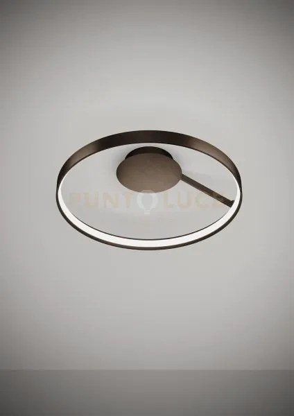 Anello lampada da parete o soffitto bronzo spazzolato  diam.55cm 27...