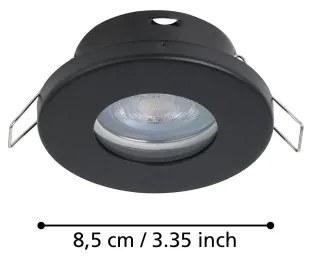 Eglo 901758 - SET 3xLED Lampada da bagno FAVAZZINA 1xGU10/4W/230V IP44 nero