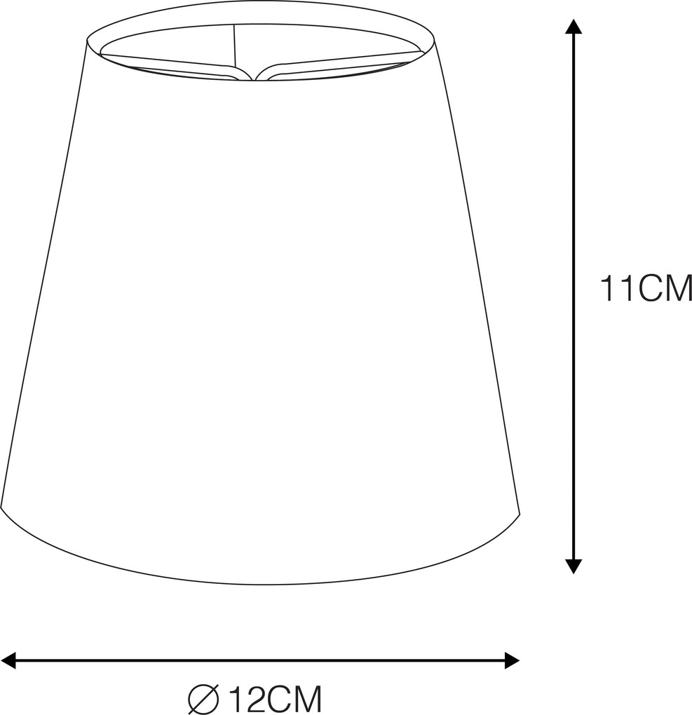 Paralume a clip in lino bianco 12 cm rotondo