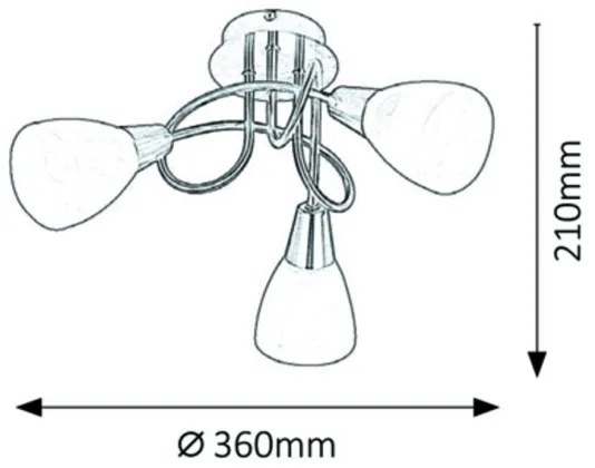 Rabalux 5533 - Lampadario fisso JENNA 3xE14/40W/230V ottone