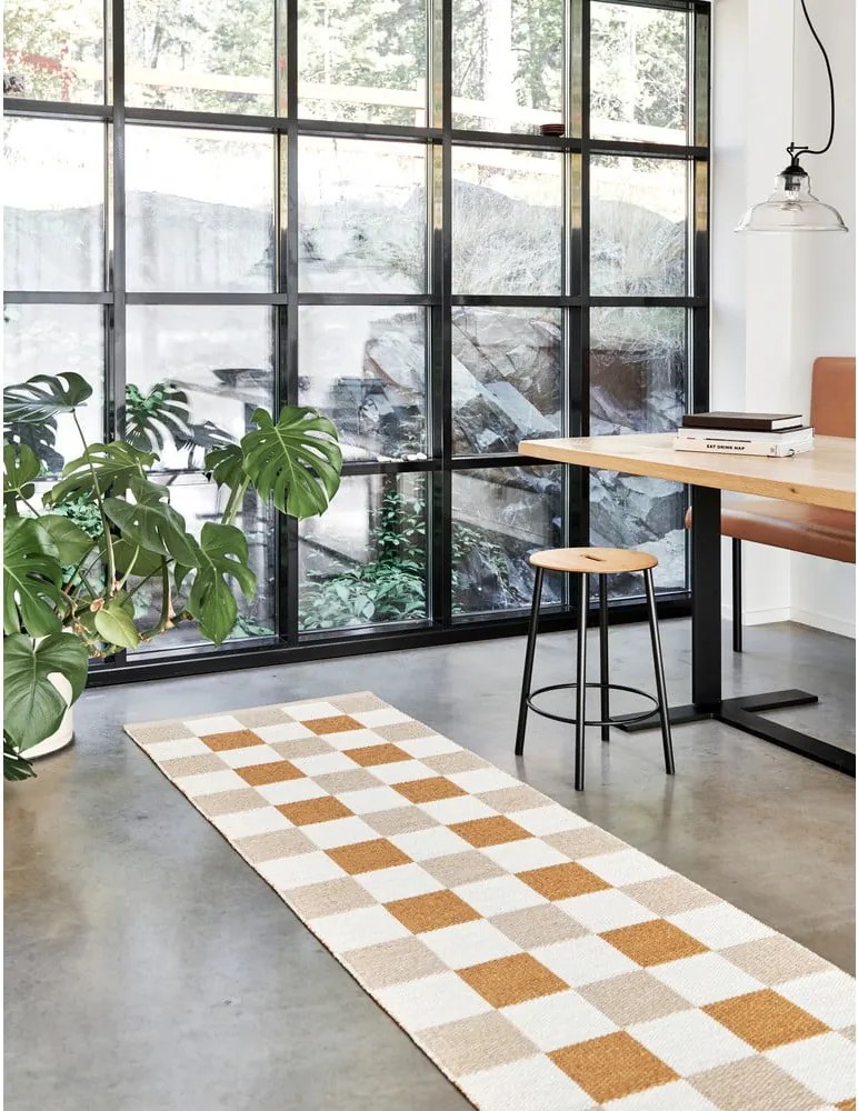 Passatoia da interno/esterno giallo ocra/beige 70x160 cm Pix Vanilla Ochre – Pappelina