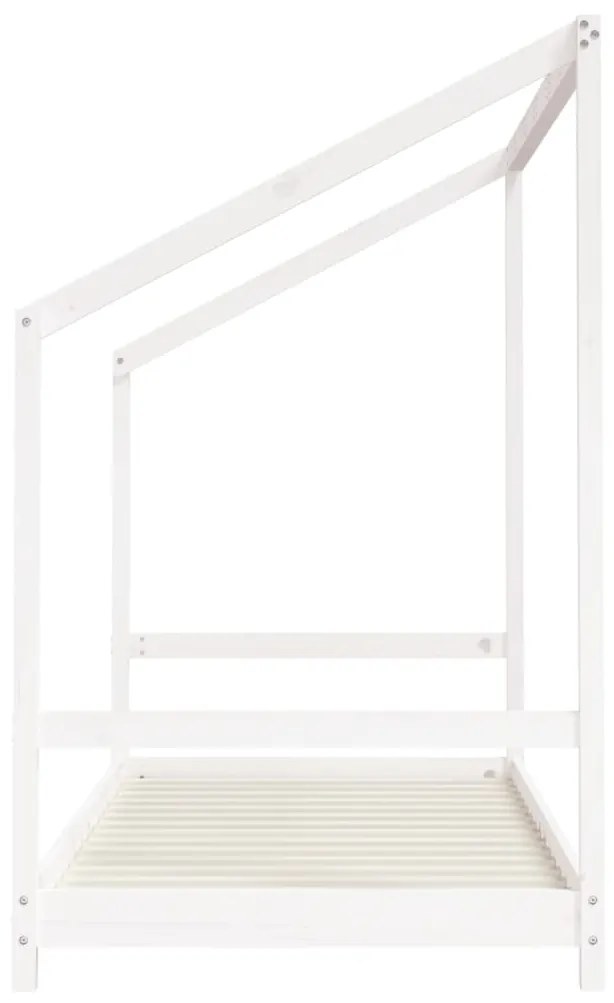 Giroletto per bambini bianco 90x200cm in legno massello di pino
