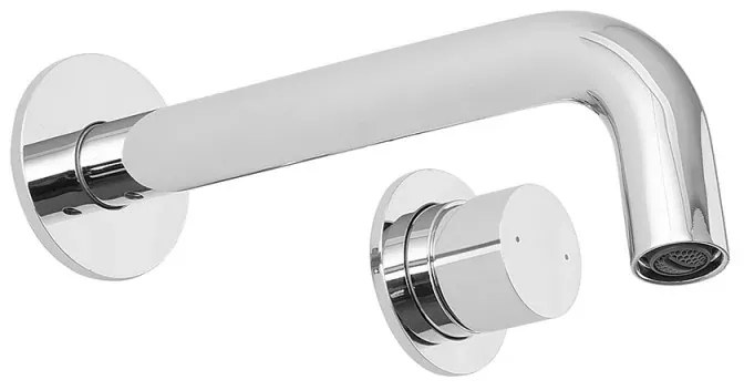 Miscelatore lavabo a muro cromo senza leva in acciaio inox Gemini