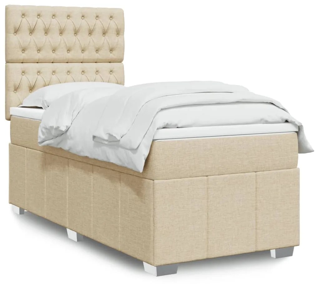 Giroletto A Molle Con Materasso Crema 90x200 Cm İntessuto /