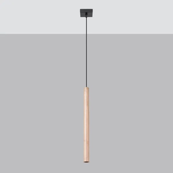 Sollux SL.1266 - Lampadario a sospensione con filo PASTELO 1xG9/8W/230V legno