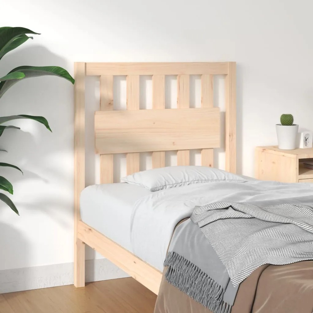 Testiera Per Letto 80,5x4x100 Cm İn Legno Massello Di Pino /