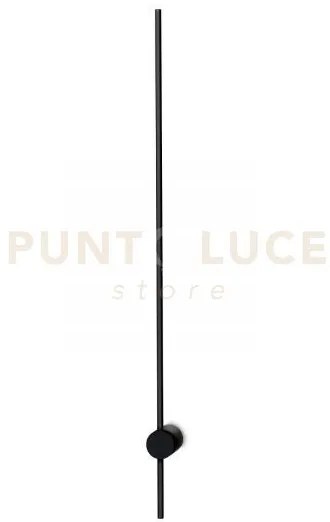 Essence round applique a parete 19 w on-off 2250 lm 3000 k nero 115cm