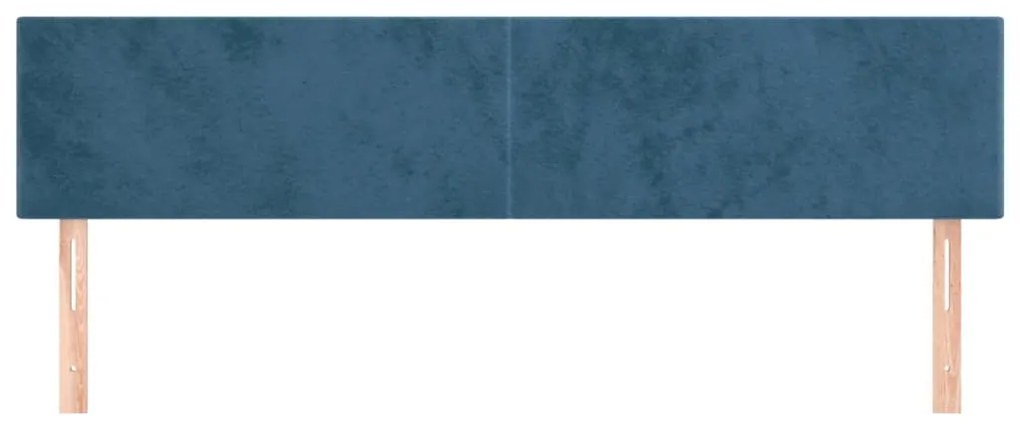Testiere 2 pz blu scuro 100x5x78/88 cm in velluto