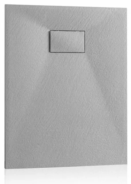 Piatto doccia 70x90 in resina grigio effetto pietra serie Agorà