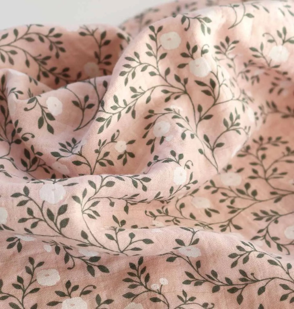 A Little Lovely Company - panni in mussola, blossom - dusty pink - 2 pezzi