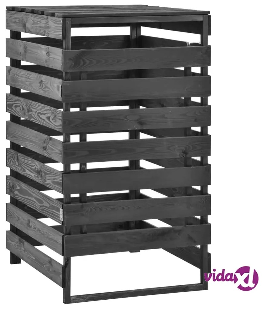 vidaXL Copribidone Singolo 70x75x121 cm in Legno di Pino Dipinto Verde