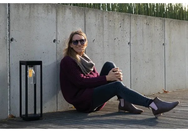 Kanlux 34984 - Lampada da esterno VIMO 1xE27/15W/230V 50 cm IP44 nero