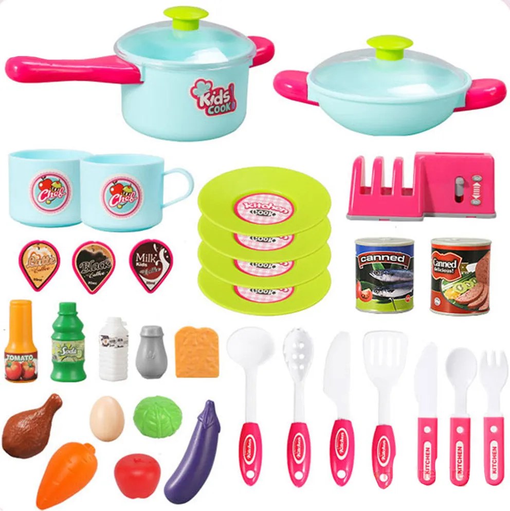 Cucina Giocattolo Bambini con Luci e Suoni 34 Accessori Gioco 87x78x29cm Rosa...