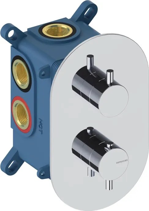 Rubinetto per doccia getto laminare cristallino monocomando LOOP cromo lucido SANYCCES