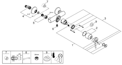 GROHE 23786000 - START CLASSIC Miscelatore doccia 150 mm, cromo lucido