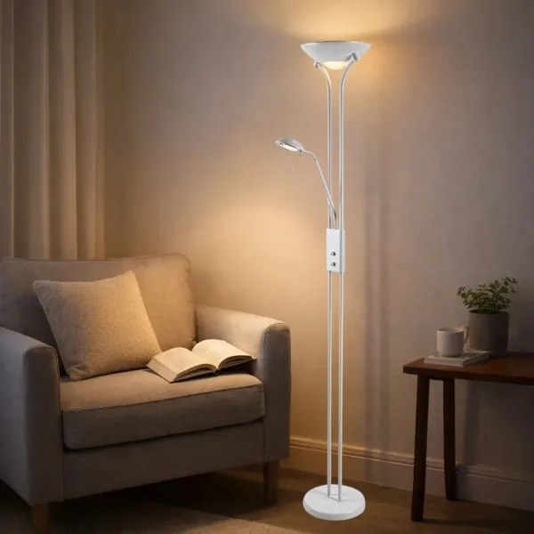 Brilagi - Lampada da terra dimmerabile SCARLETT 1xR7s/230W/230V + 1xG9/40W bianca