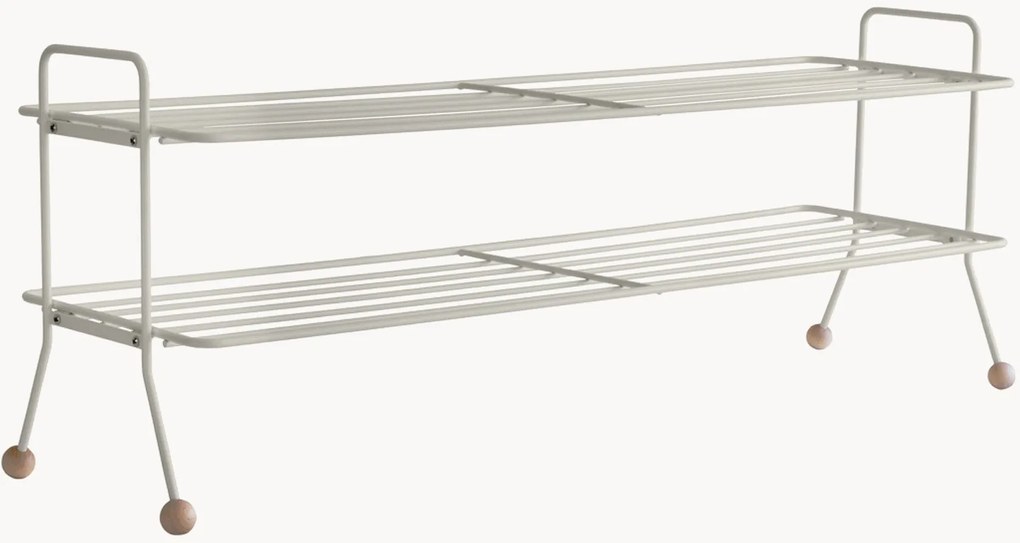 Scarpiera con pomelli in legno Bill