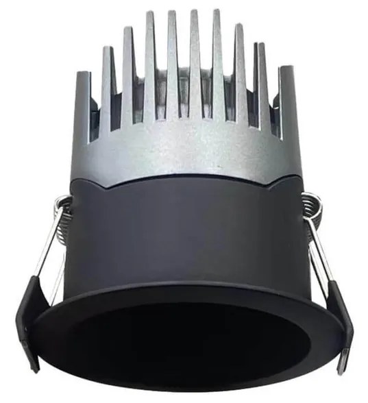 Faro LED da Incasso 15W Nero Ø75mm IP65 CCT UGR19 con driver Philips Colore Bianco Variabile CCT