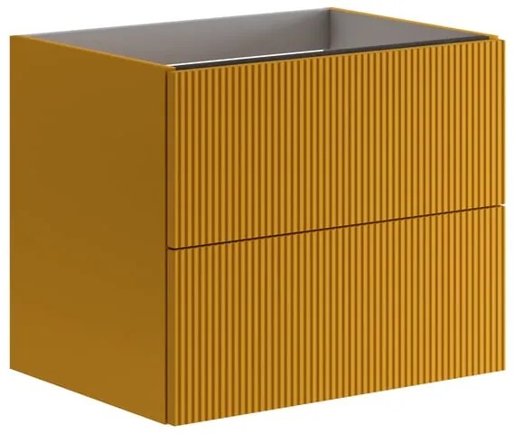 Cassetti in truciolare laccato opaco senape Opera