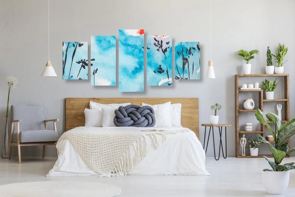 Quadri 5 pezzi – Pittura del cielo giapponese