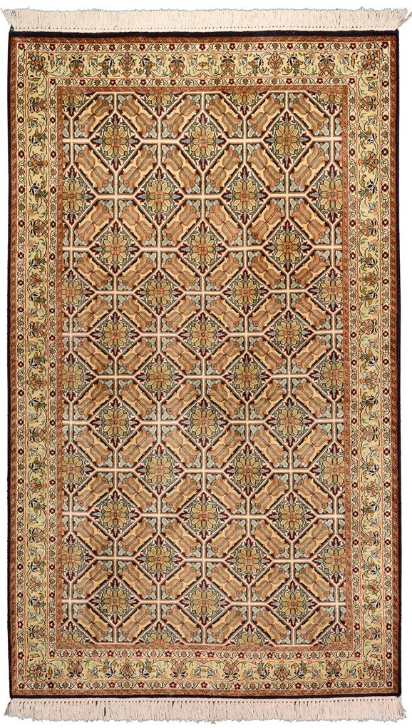 Cashmere Silk Tappeto orientale 160x90 Beige (Indian) Annodato A Mano