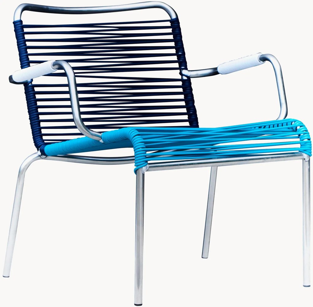 Set di 2 poltroncine da giardino fatte a mano Mya Spaghetti, impilabili