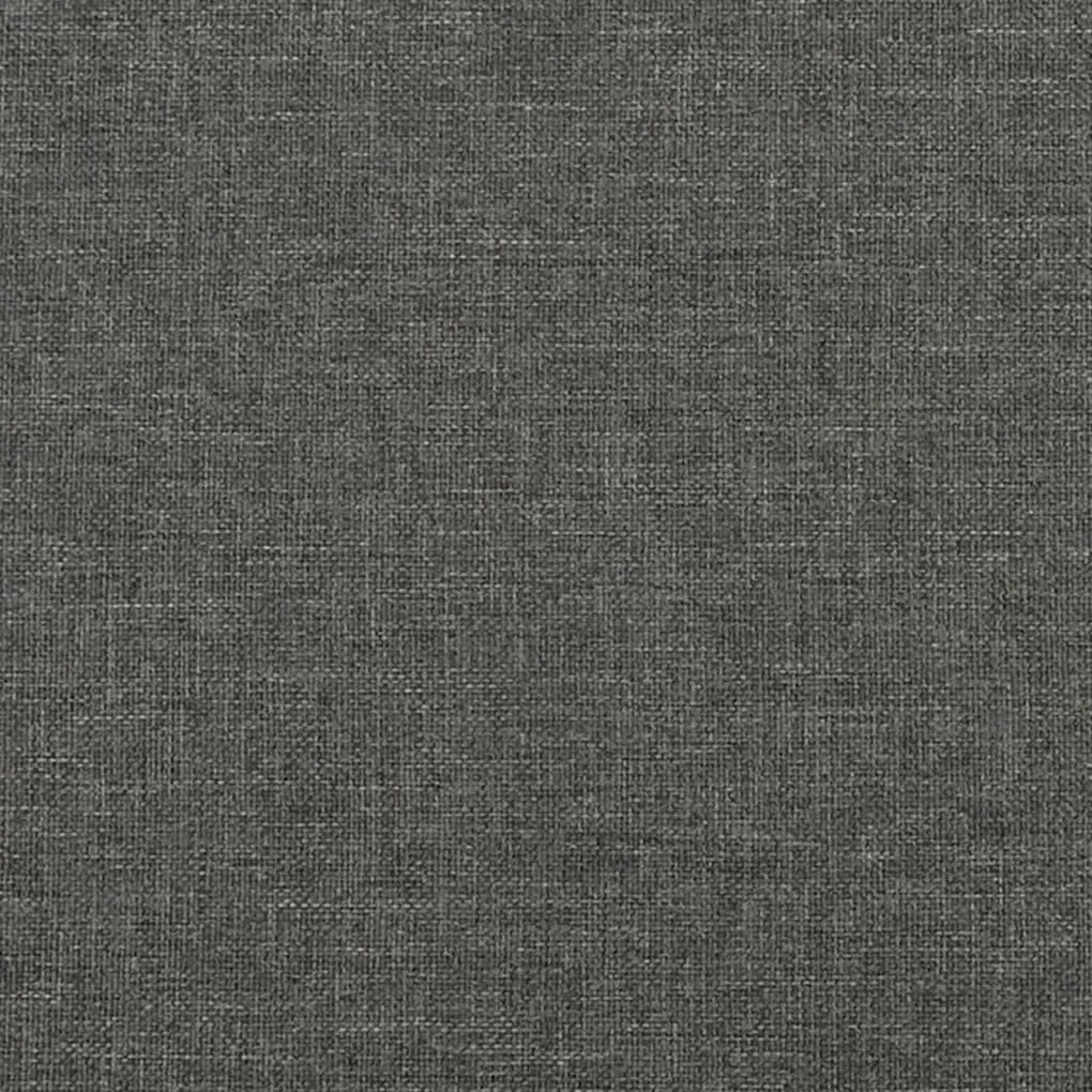 Giroletto a Molle con Materasso Grigio Scuro 80x200 cm Tessuto