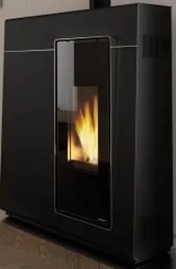 Palazzetti Michelle 8 Stufa A Pellet Ecofire ad Aria 8kw con uscita fumi superiore in acciaio nero