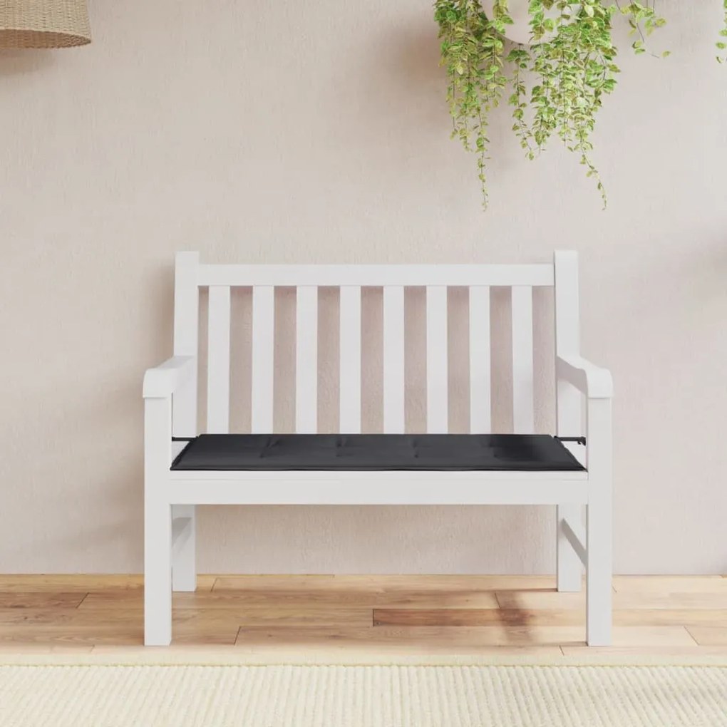 Cuscino Per Panca Nero 120x50x3 Cm İn Tessuto Oxford /