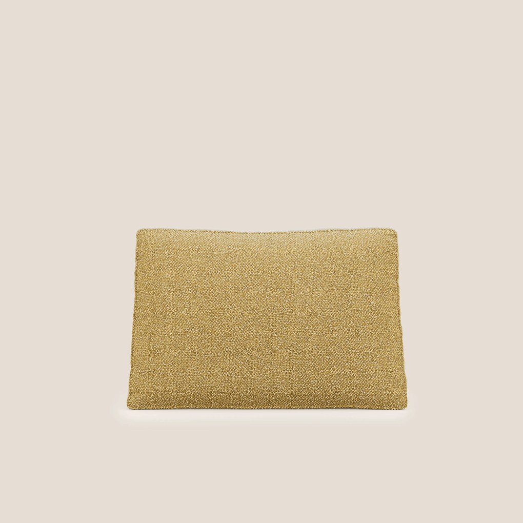 Nettuno cuscino schienale realizzato in tessuto bouclè impermeabile T07 giallo