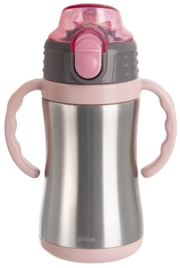 Biberon in acciaio inox rosa chiaro 330 ml - Orion