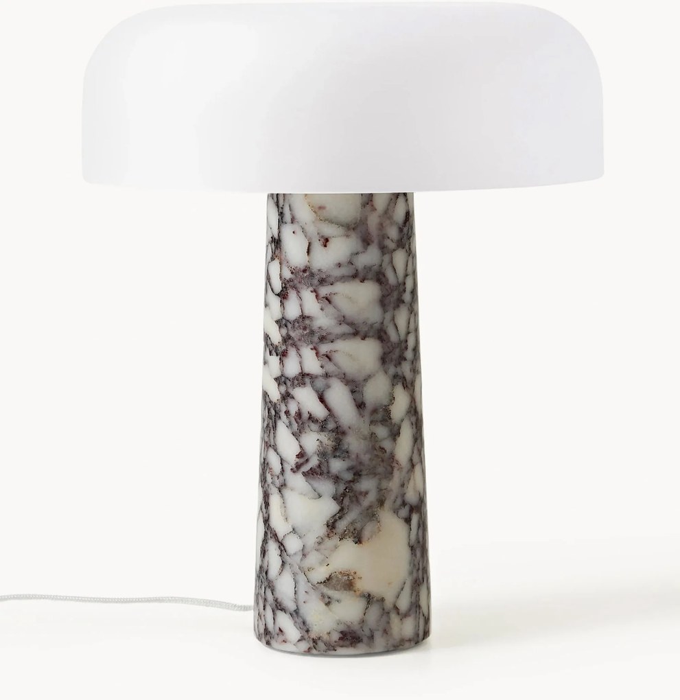 Lampada da tavolo con base in marmo Calcatta viola Carla