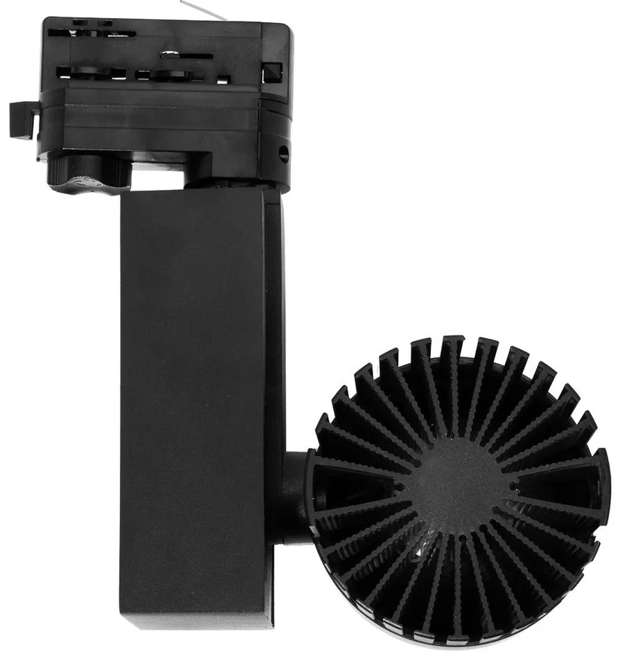 Faro LED 40W Binario Trifase Nero CRI92 100° Bridgelux LED Colore Bianco Naturale 4.000K